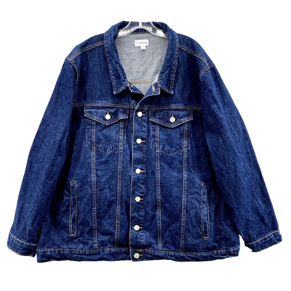 The Drop Jean Trucker‎ Jacket Women's 3X Denim American 90's Western Minimalist